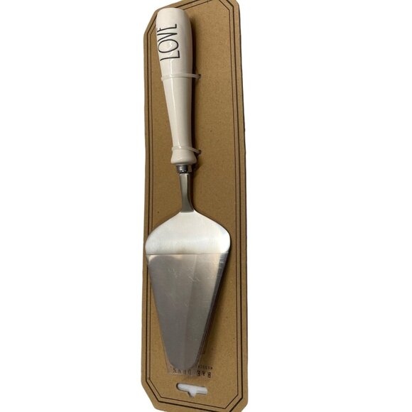 Rae Dunn Wedding Collection 11” Cake Server White With Black LL Ceramic NEW - Picture 1 of 5